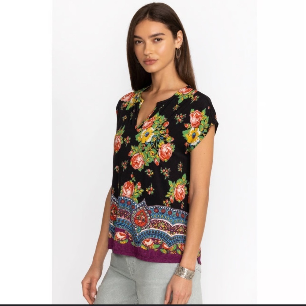 Johnny Was The Janie Favorite Dolman top with a floral print .Size Medium - Picture 3 of 8